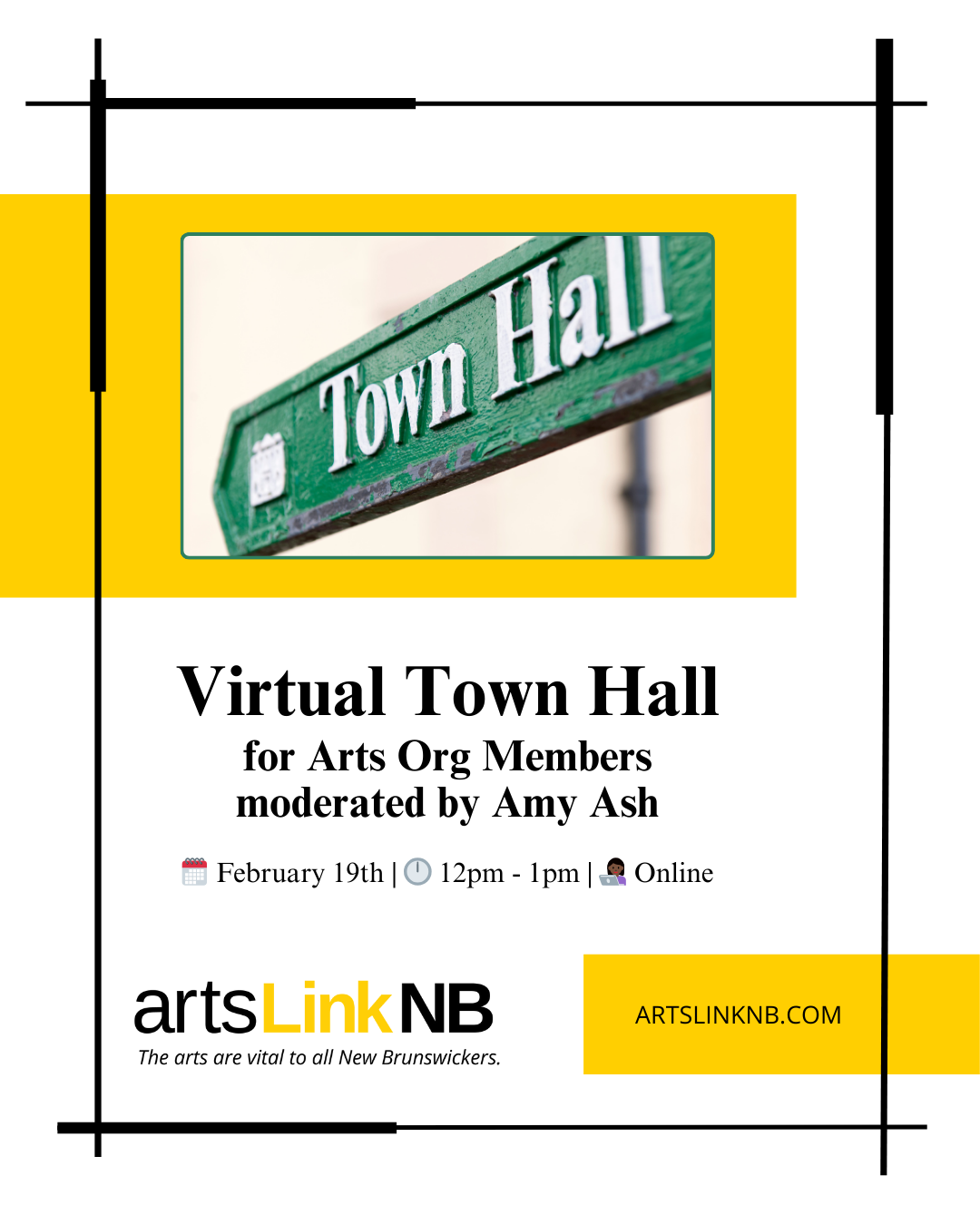 Virtual Town Hall for Arts Org Members